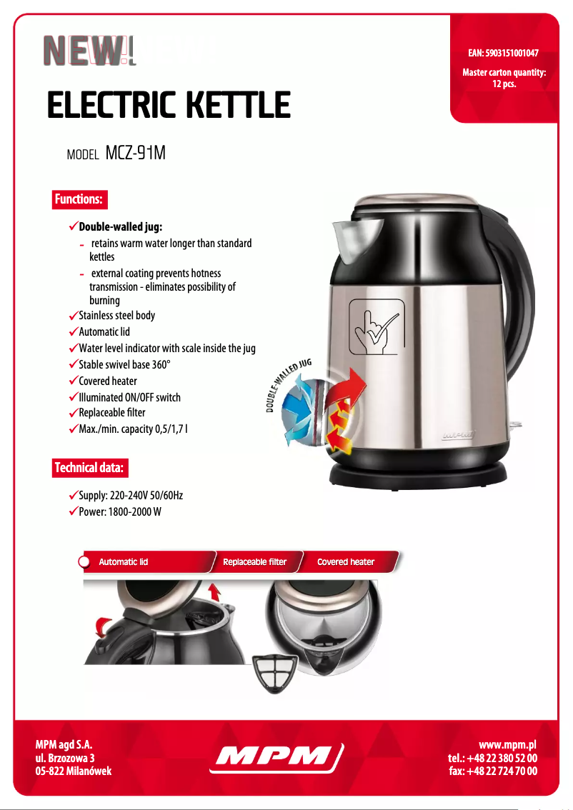 First page image of the manual for MCZ-91