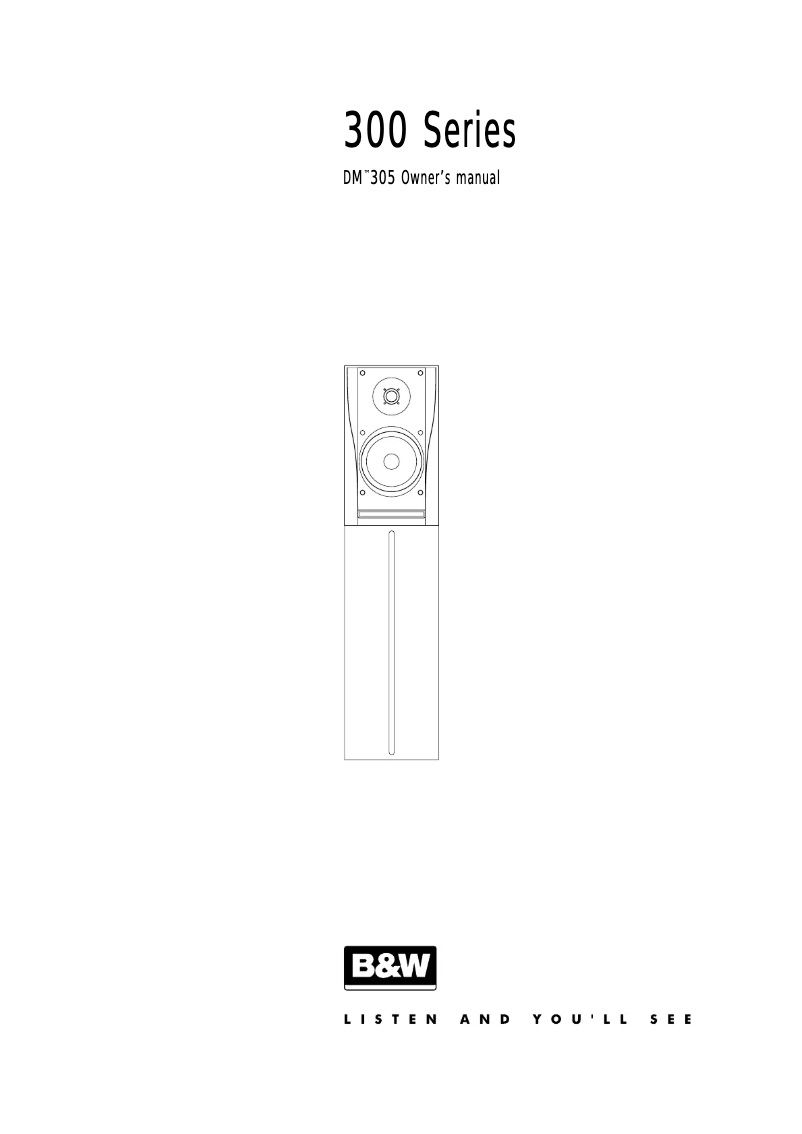 Page 1 of the manual User Manual Bowers & Wilkins DM 305