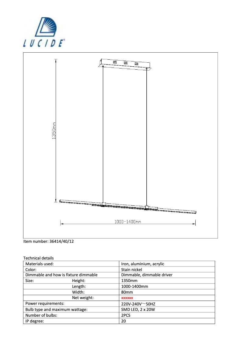 First page image of the manual for Extensi