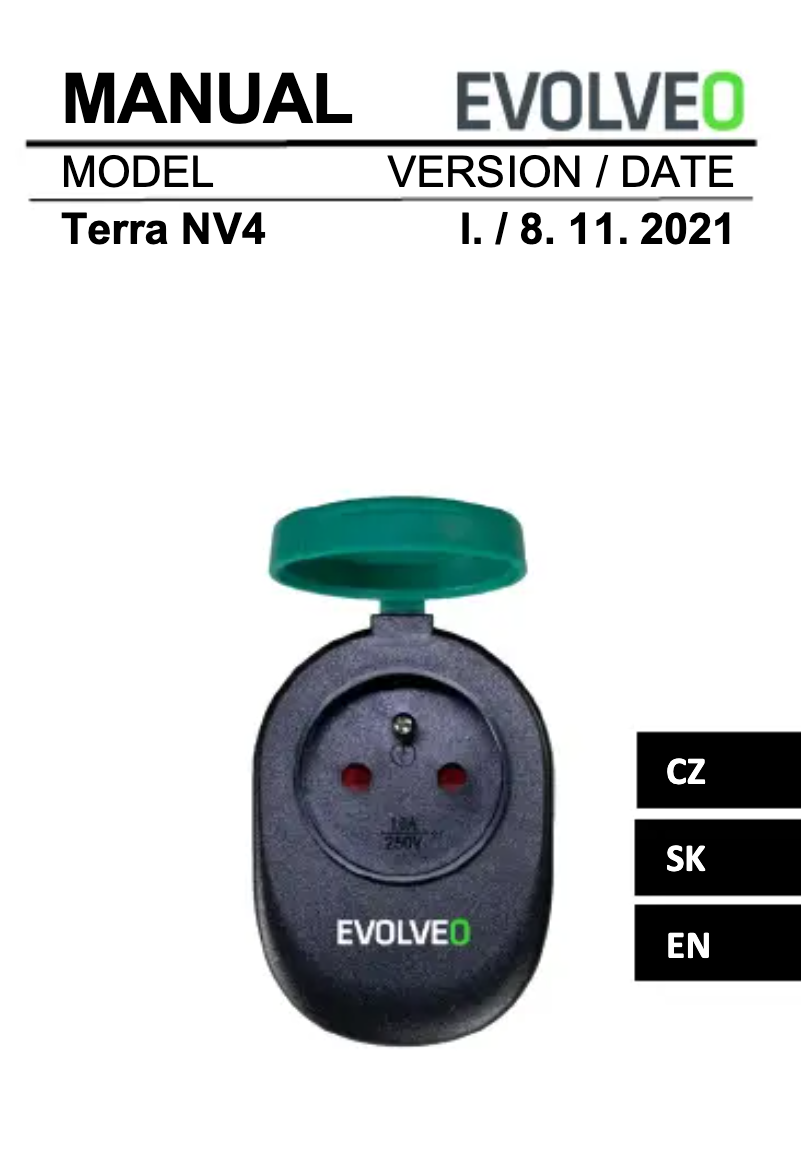 First page image of the manual for Terra NV4