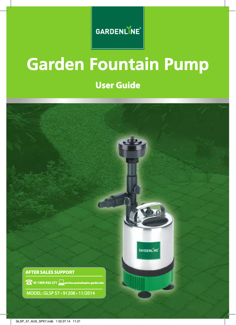 First page image of the manual for GLSP 57