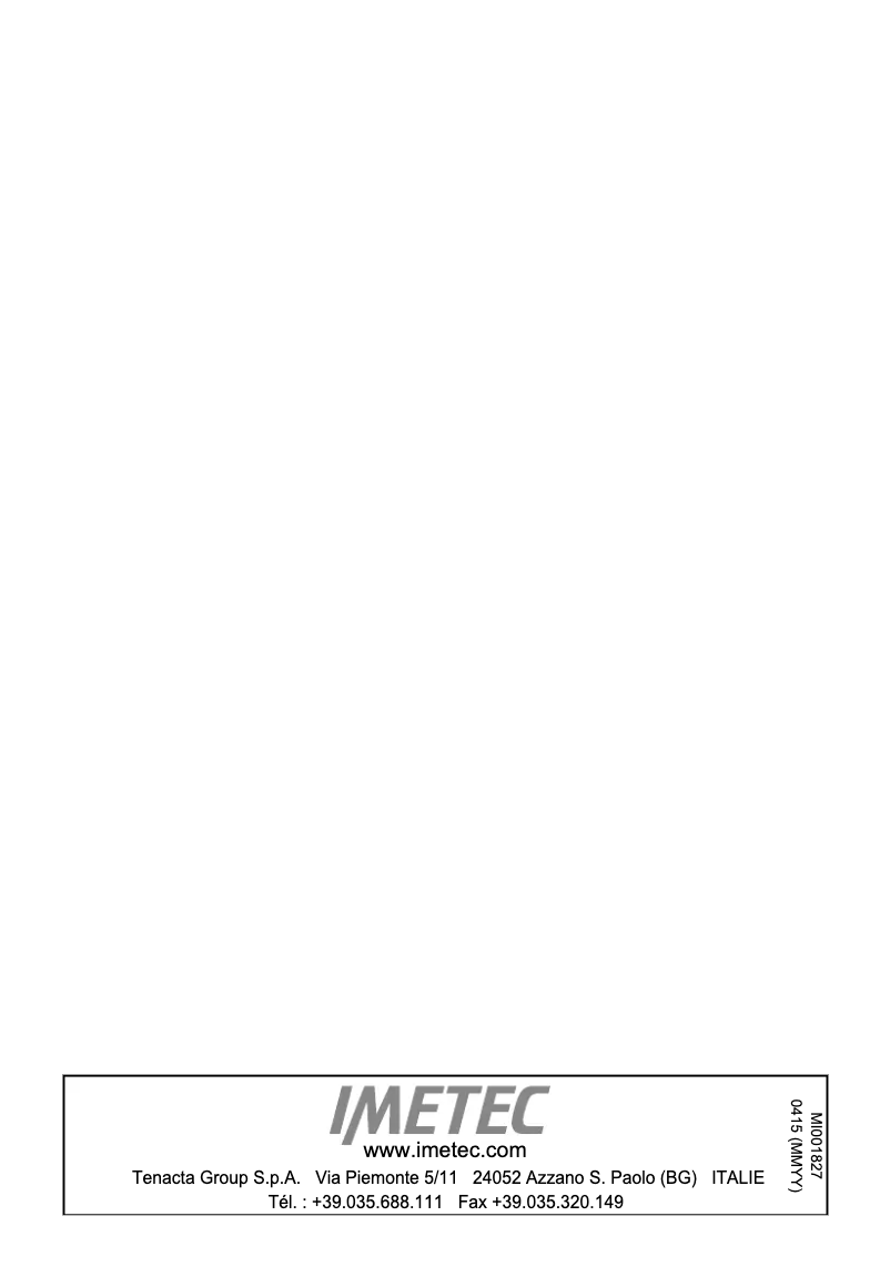 Page 1 of the manual User Manual Imetec CHF2-100