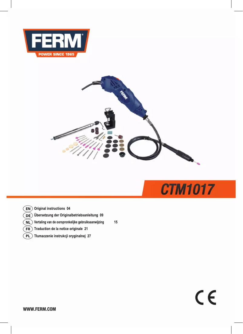 First page image of the manual for CTM1017