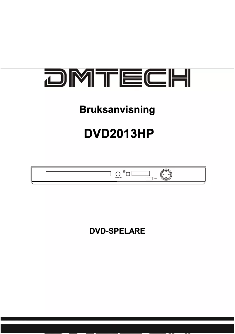 First page image of the manual for DVD2013HP