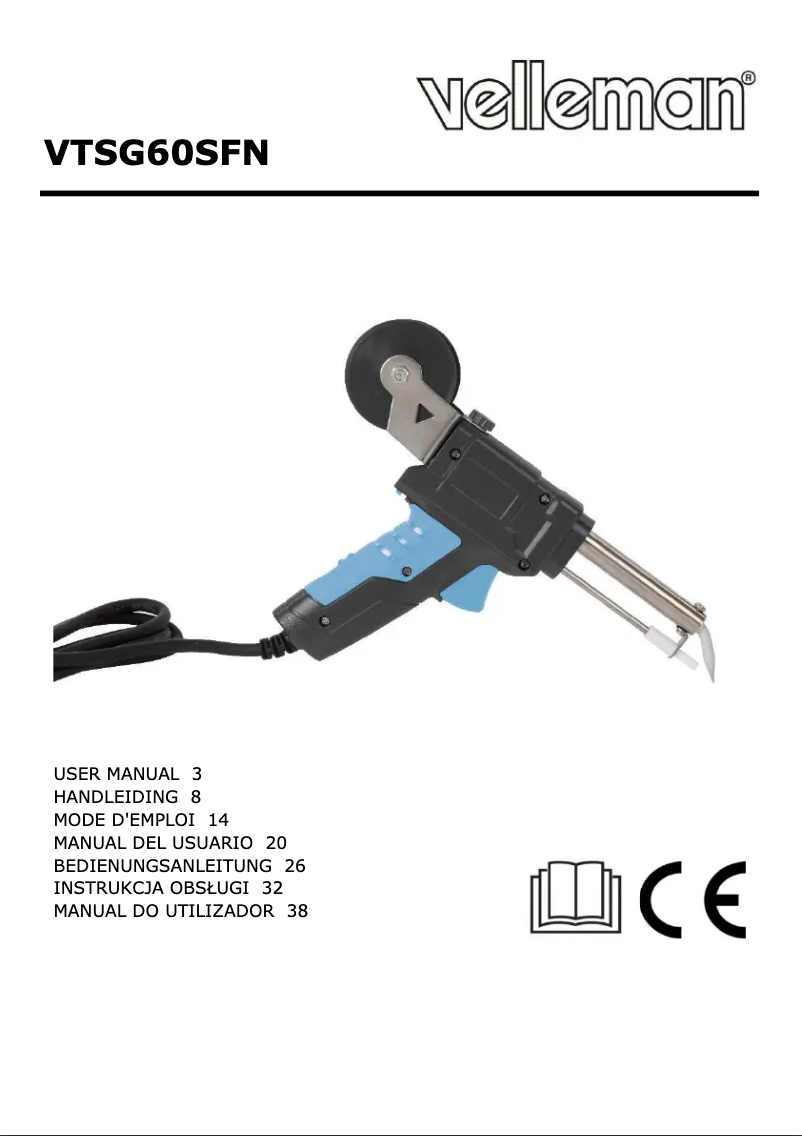 First page image of the manual for VTSG60SFN