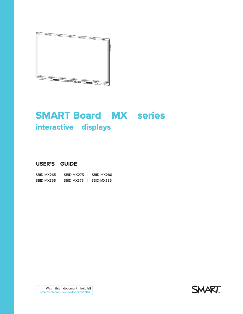 First page image of the manual for SBID-MX286