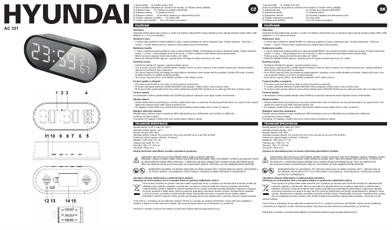 First page image of the manual for AC331