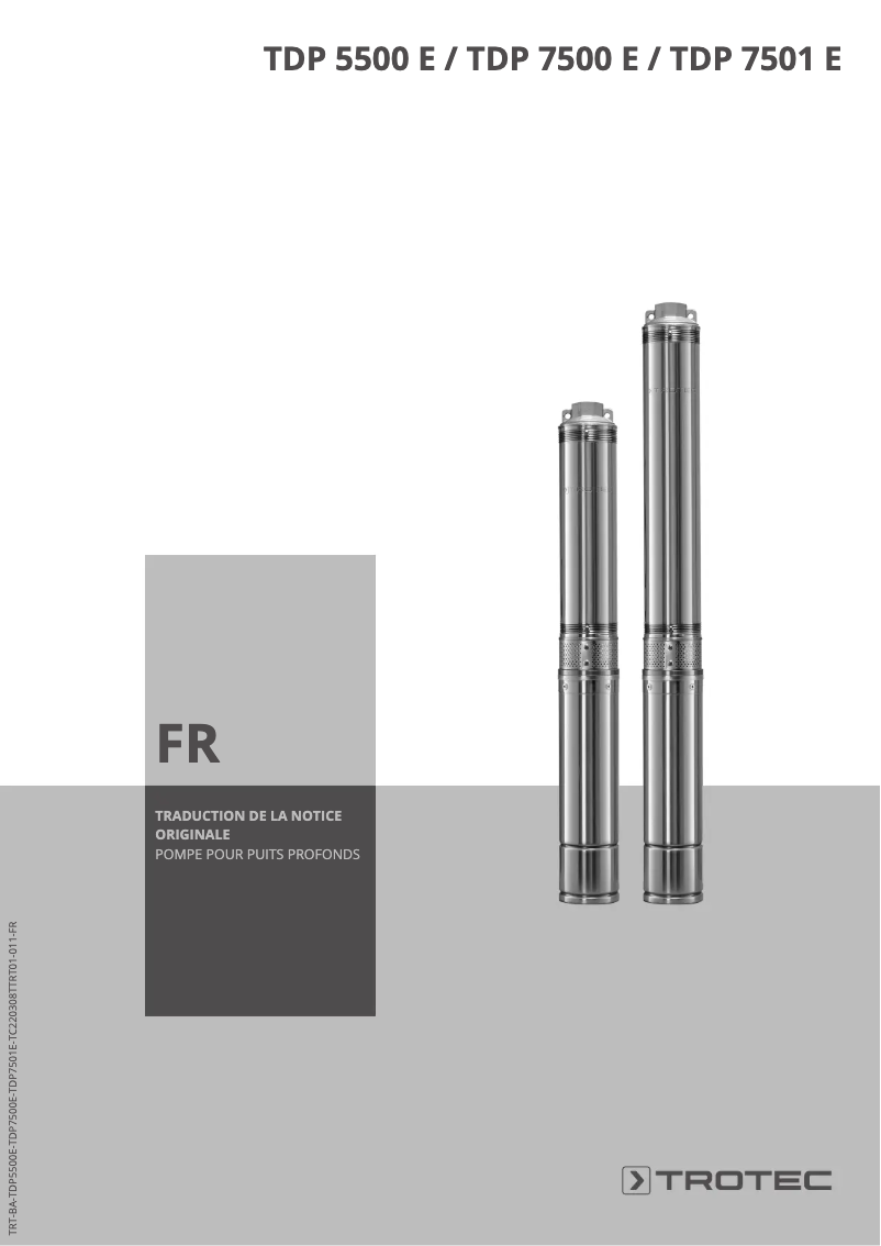 First page image of the manual for TDP 5500 E