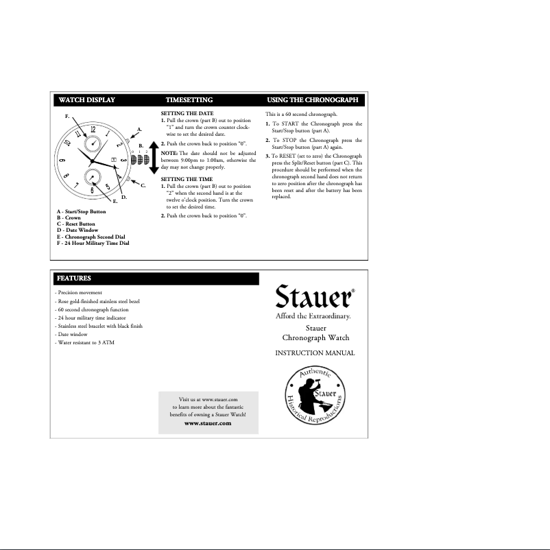 Page 1 of the manual User Manual Stauer 42976
