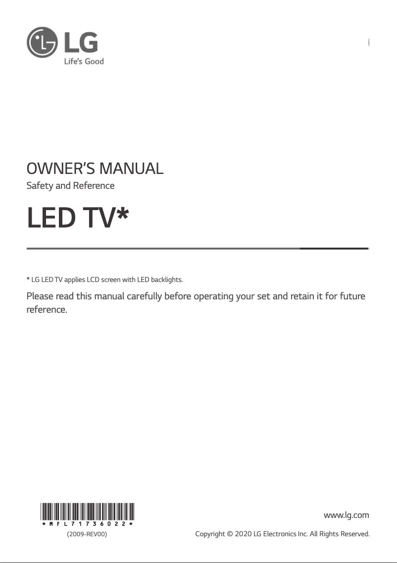 Page 1 of the manual User Manual LG 32LM631C0ZA