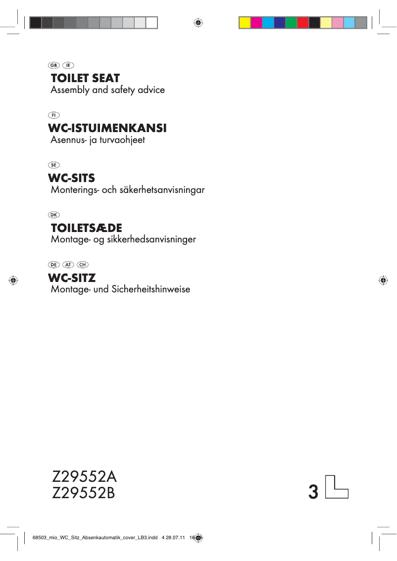 Image de la première page du manuel de l'appareil Z29552A