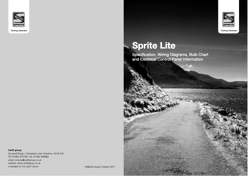 Page 1 of the manual User Manual Swift Sprite Lite (2012)