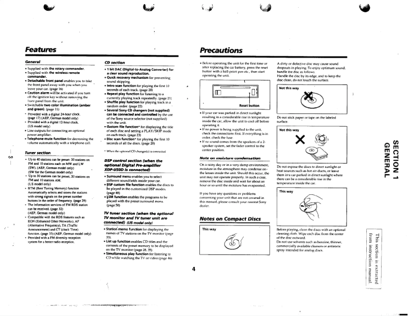 First page image of the manual for CDX-900