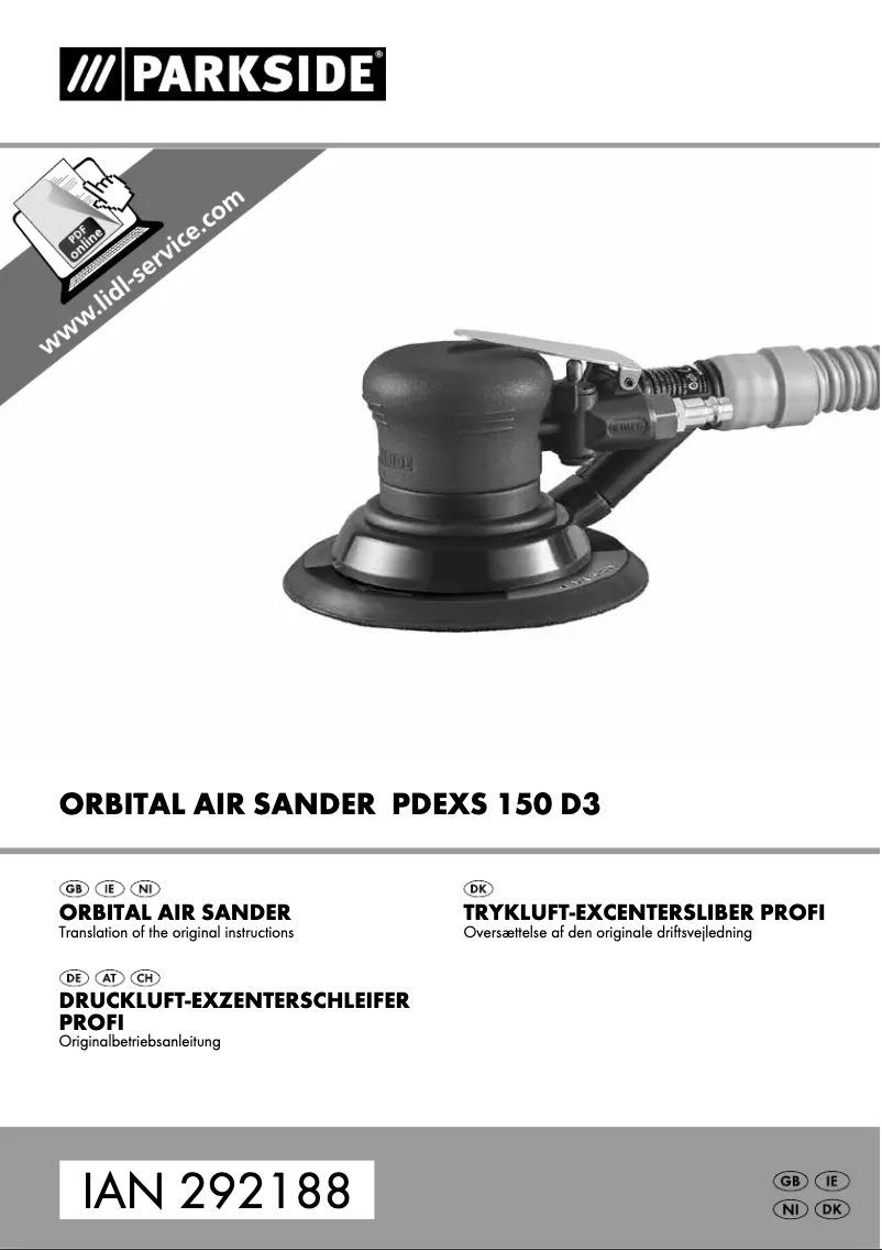 First page image of the manual for PDEXS 150 D3