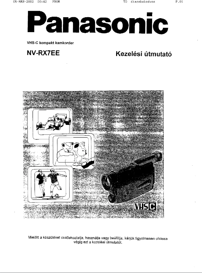 Page 1 of the manual User Manual Panasonic NV-RX7