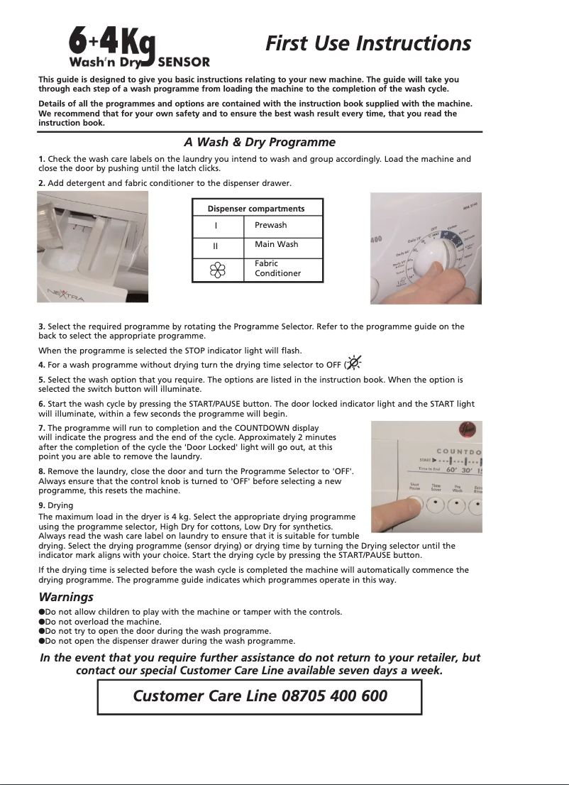 First page image of the manual for HNWL6136-85S