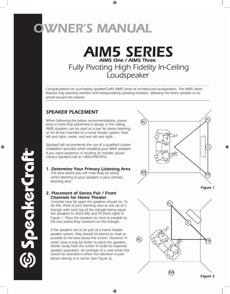First page image of the manual for AIM5 Three