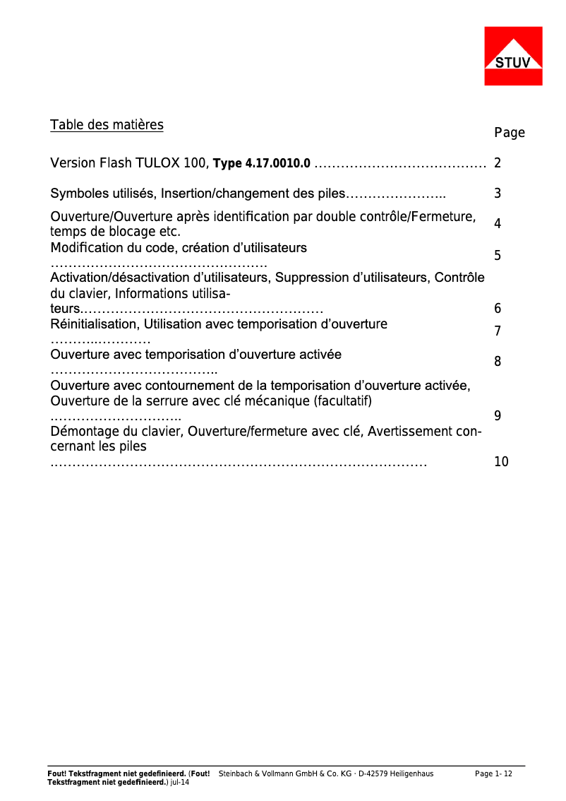 First page image of the manual for 100