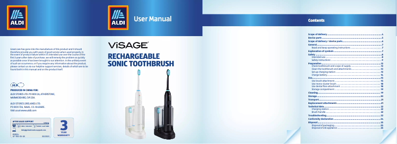 Page 1 of the manual User Manual Visage GT-TBS-05-UK