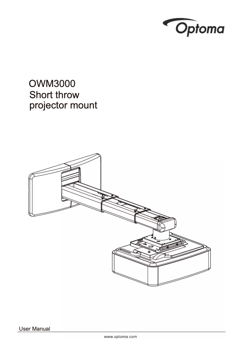 Page 1 of the manual User Manual Optoma OWM3000ST