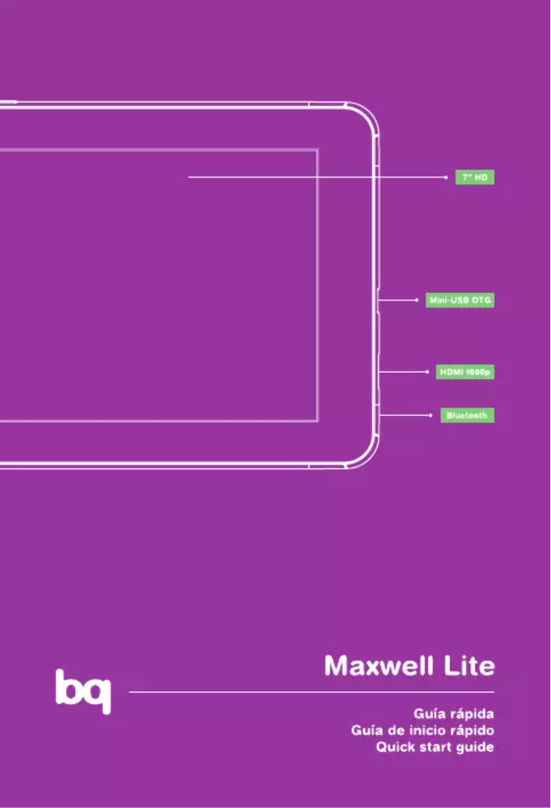 Page 1 de la notice Manuel utilisateur bq Maxwell Lite
