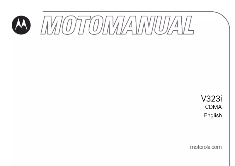 First page image of the manual for V323i