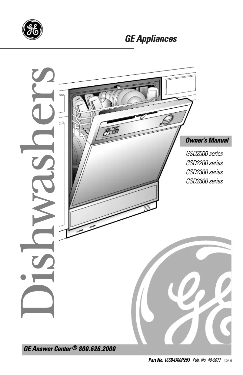 Page 1 of the manual Use and Maintenance Manual GE GSD2625FBB