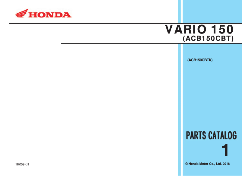First page image of the manual for Vario 150 (2018)