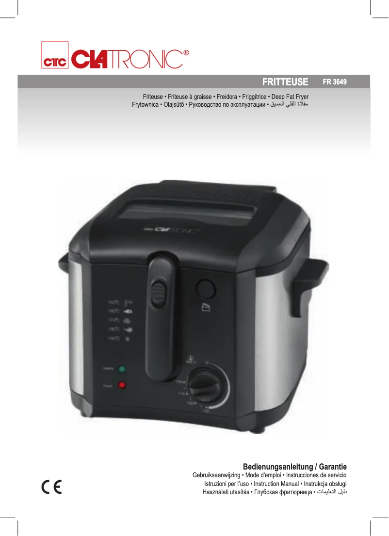 Page 1 of the manual User Manual Clatronic Quadra FR 3649