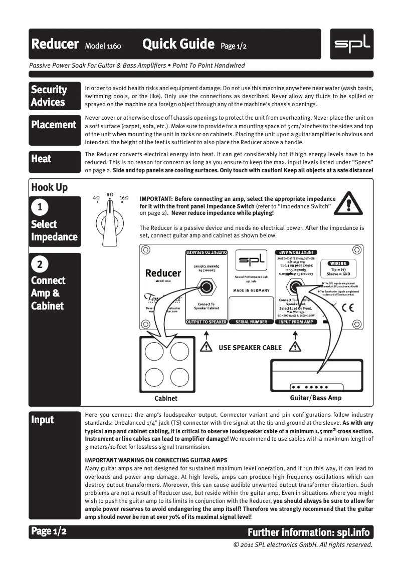 First page image of the manual for 1160