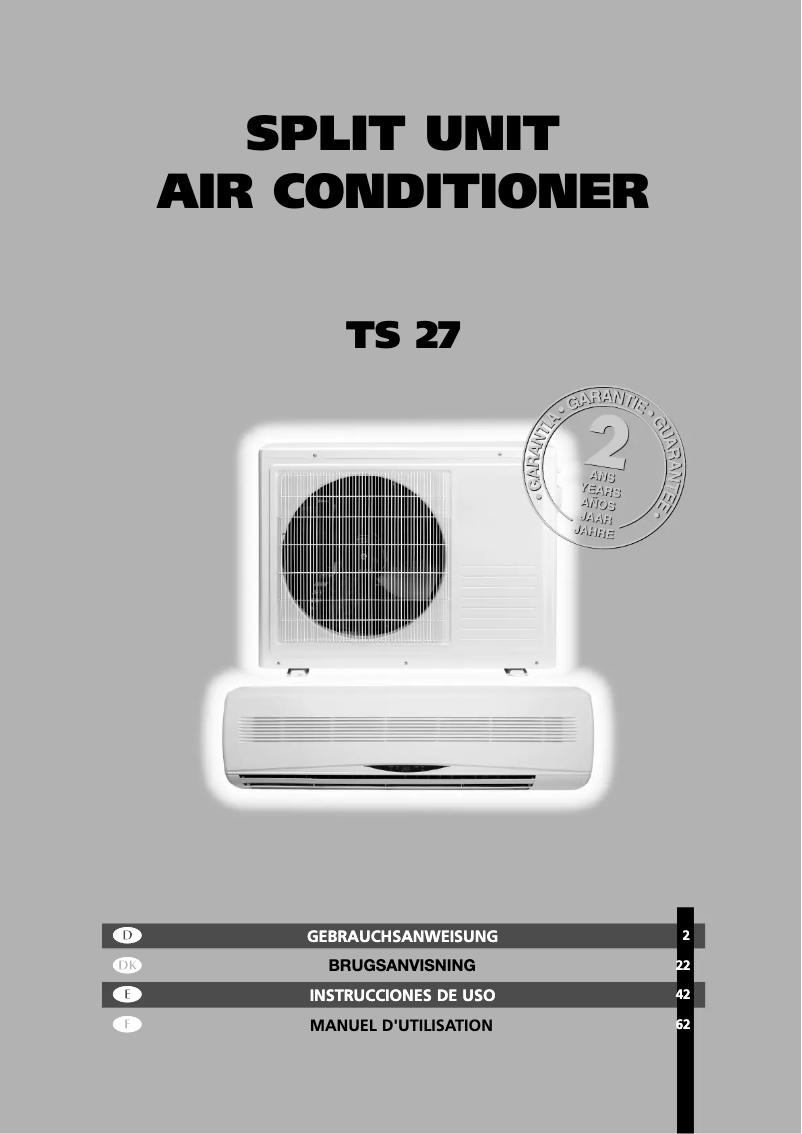 Page 1 of the manual User Manual Zibro TS 27