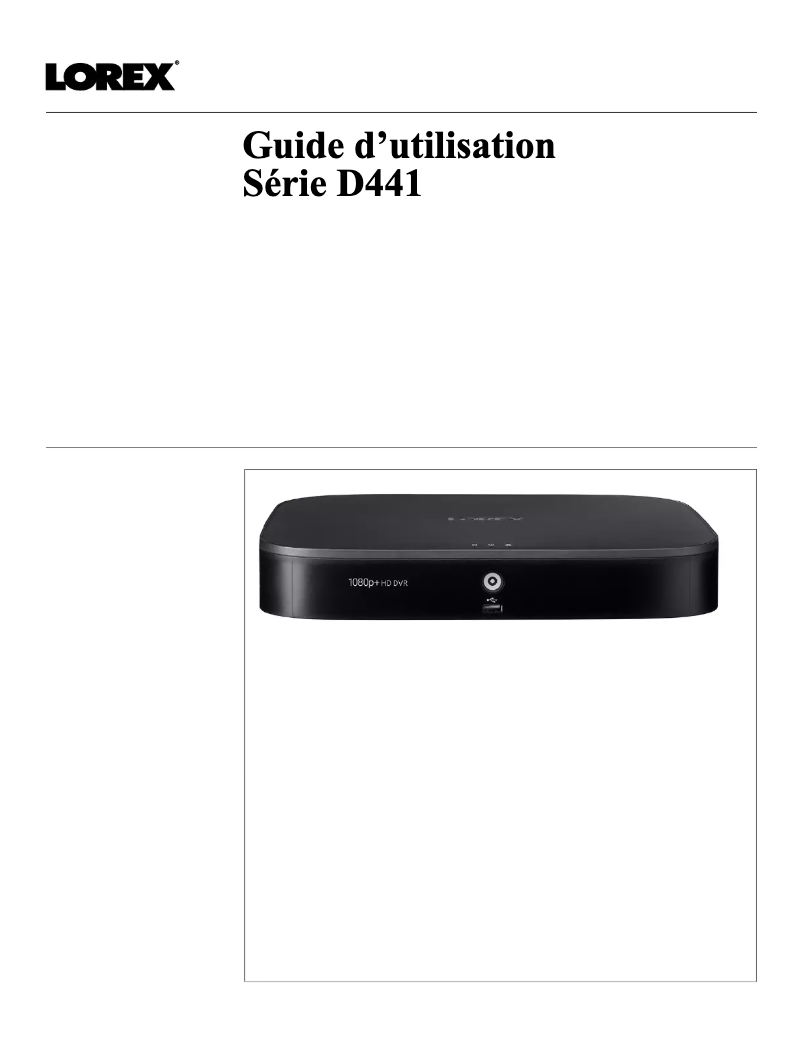Page 1 of the manual User Manual Lorex D441