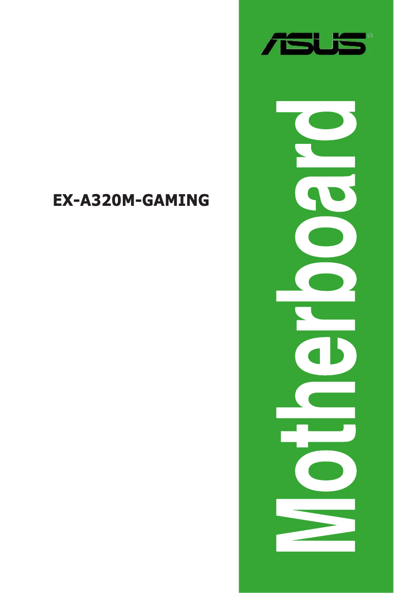 Page 1 of the manual User Manual Asus EX-A320M-GAMING
