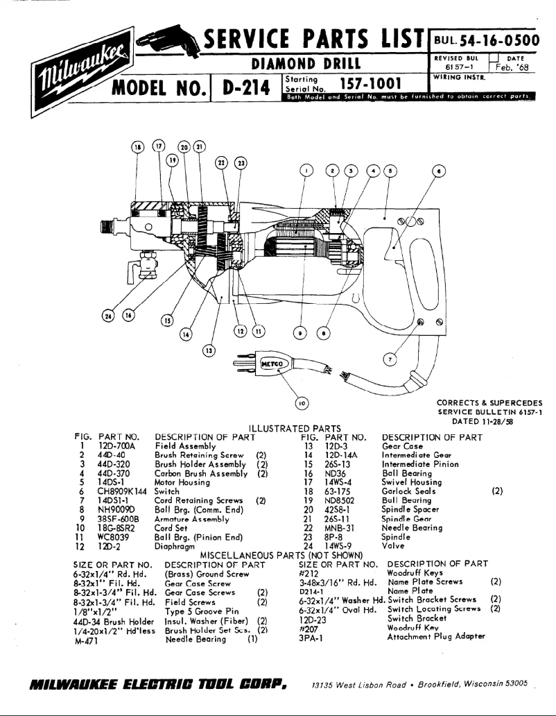 Page 1 of the manual User Manual Milwaukee 3700