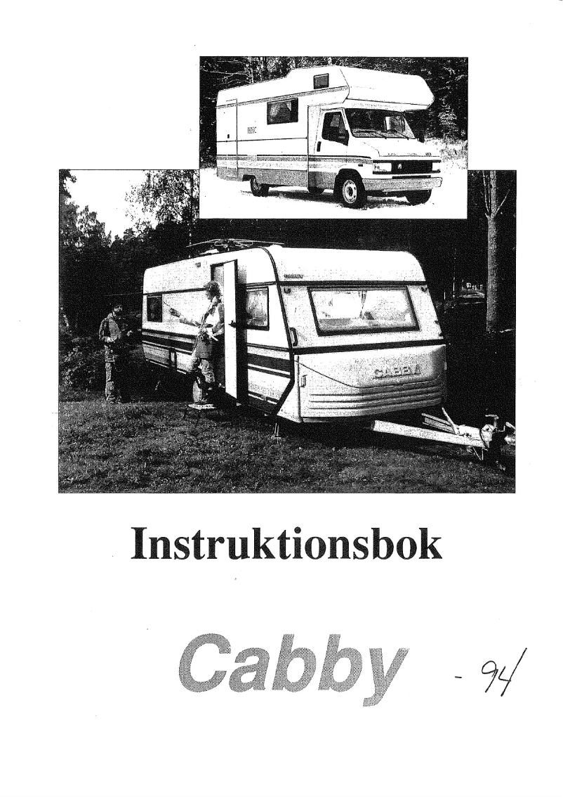 Page 1 of the manual User Manual Cabby 1994