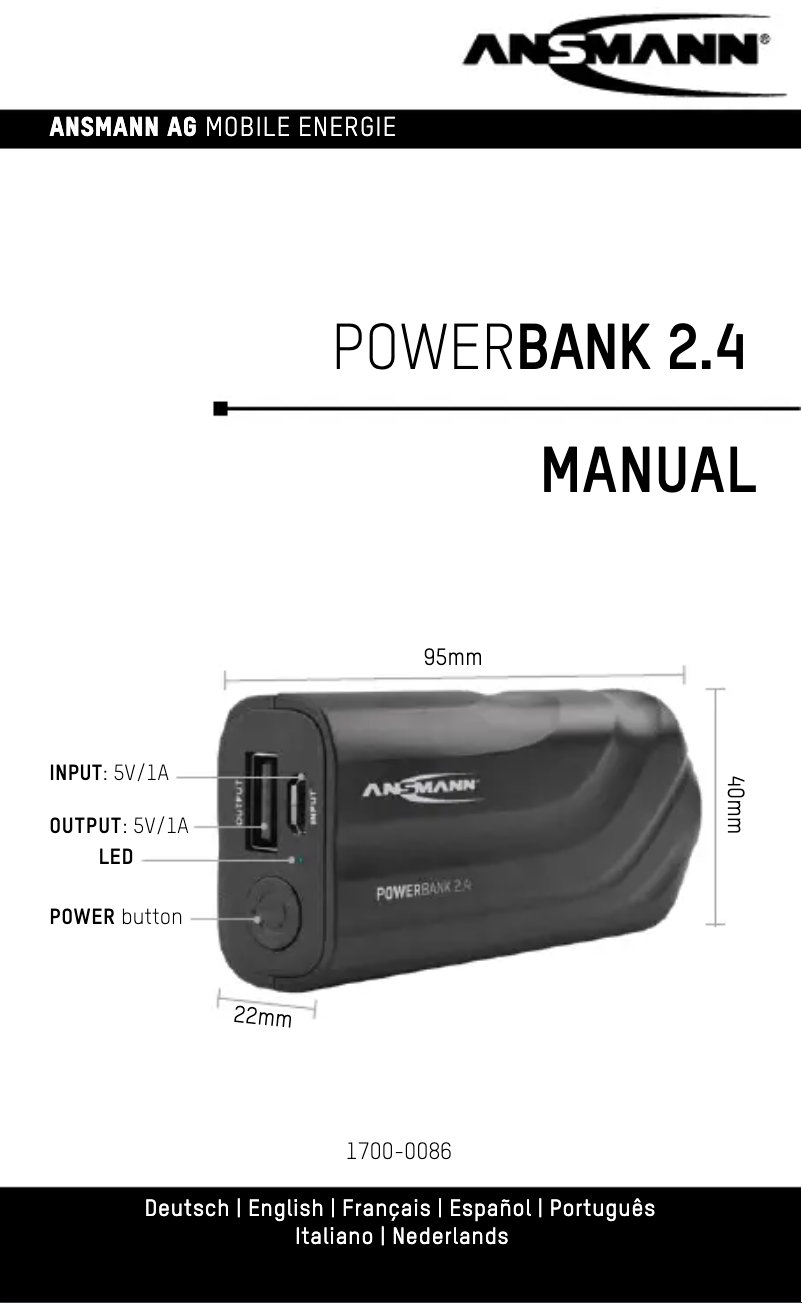 First page image of the manual for Powerbank 2.4