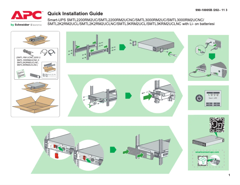 First page image of the manual for Smart-UPS SMTL2K2RM2UCLNC
