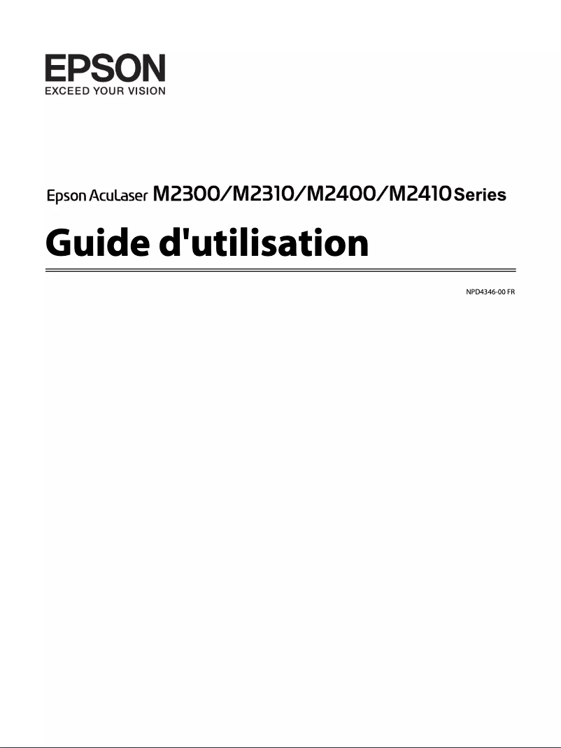 Page 1 of the manual User Manual Epson AcuLaser M2300