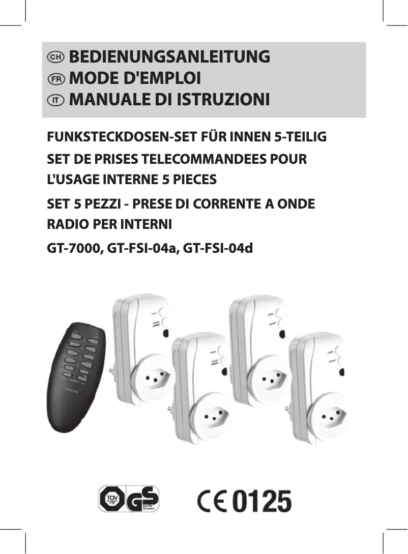 Page 1 of the manual User Manual GlobalTronics GT-FSI-04a