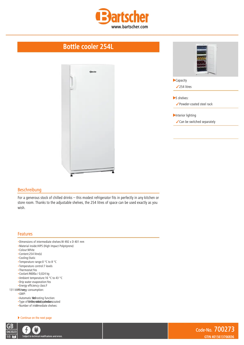 First page image of the manual for 700273