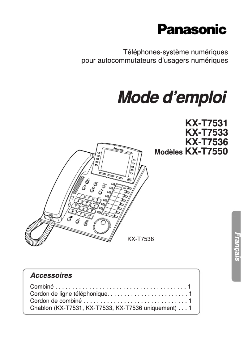 First page image of the manual for KX-T7536