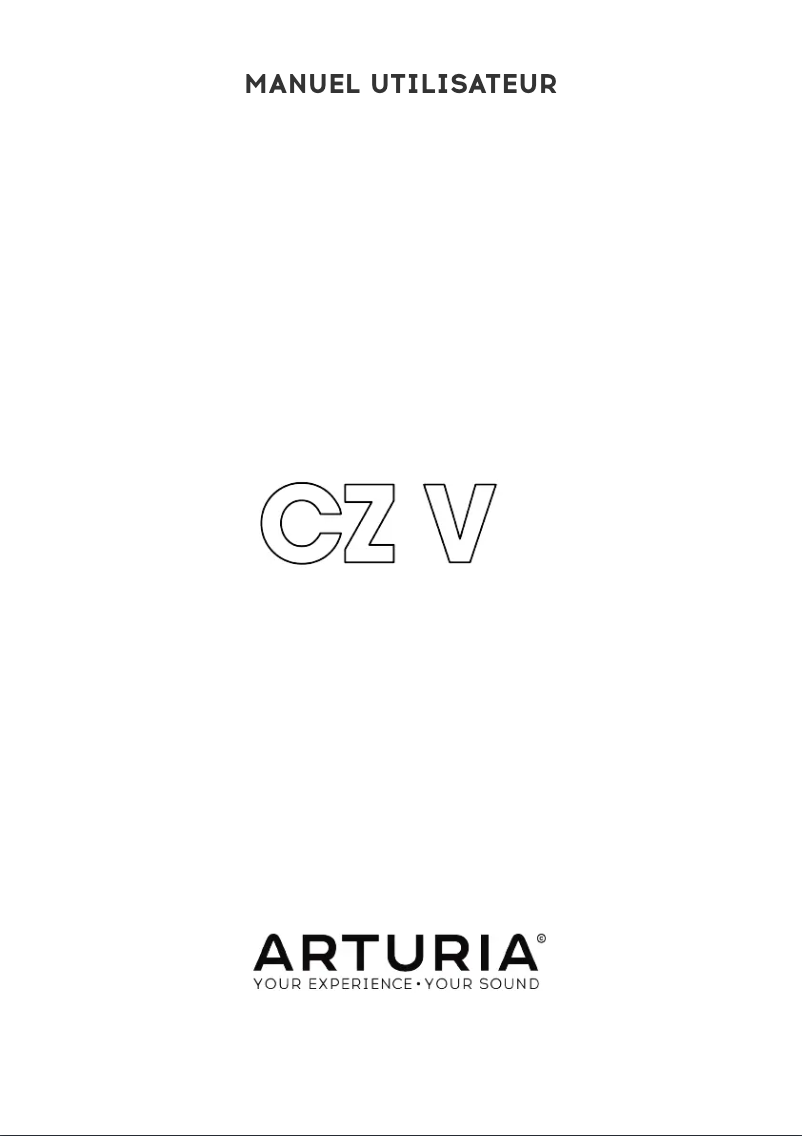 Page 1 of the manual User Manual Arturia CZ V