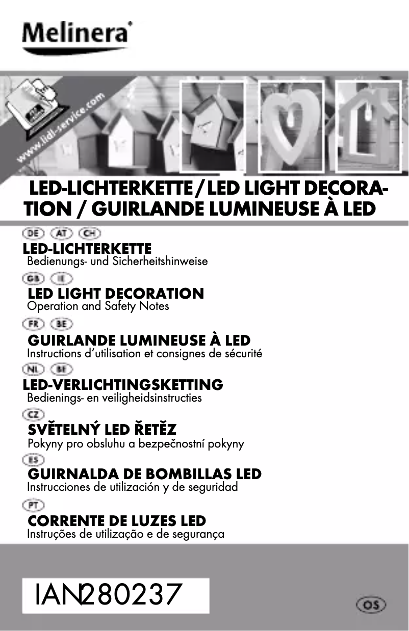 Page 1 of the manual User Manual Melinera IAN 280237