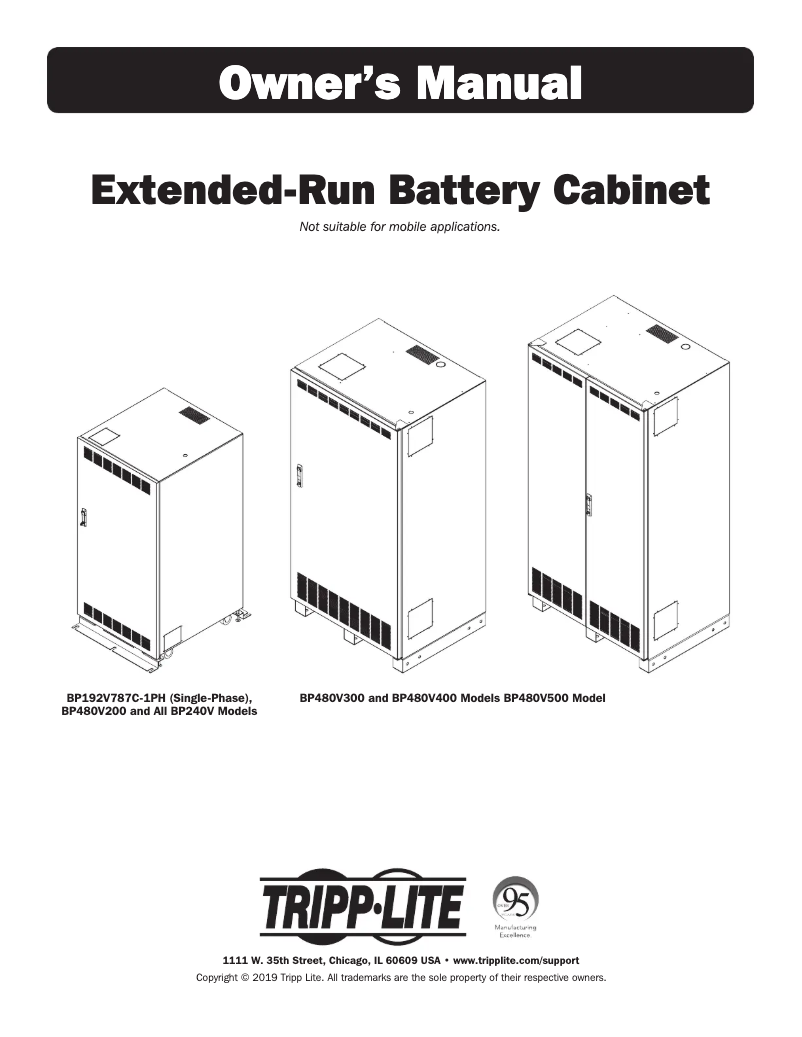 Page 1 of the manual User Manual Tripp Lite EBP240V6002