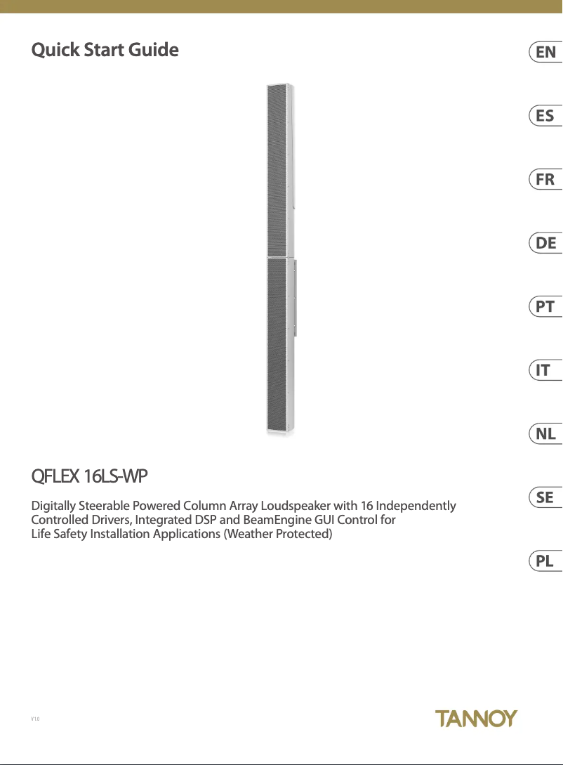Page 1 of the manual User Manual Tannoy QFlex 16LS-WP