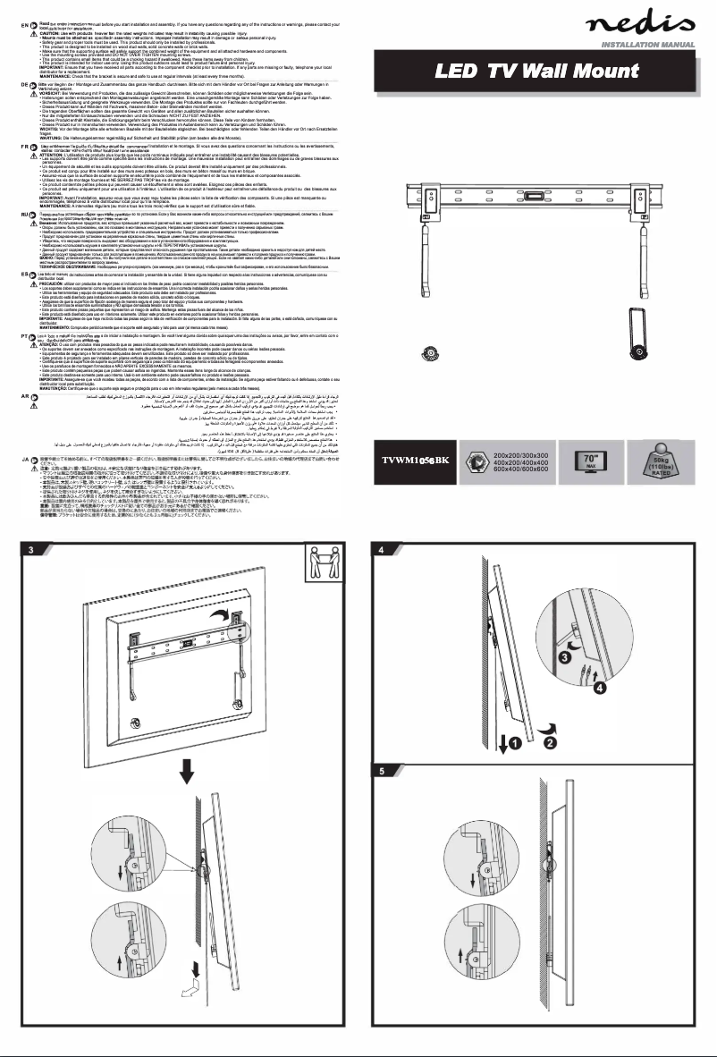 Page 1 of the manual User Manual Nedis TVWM1056BK