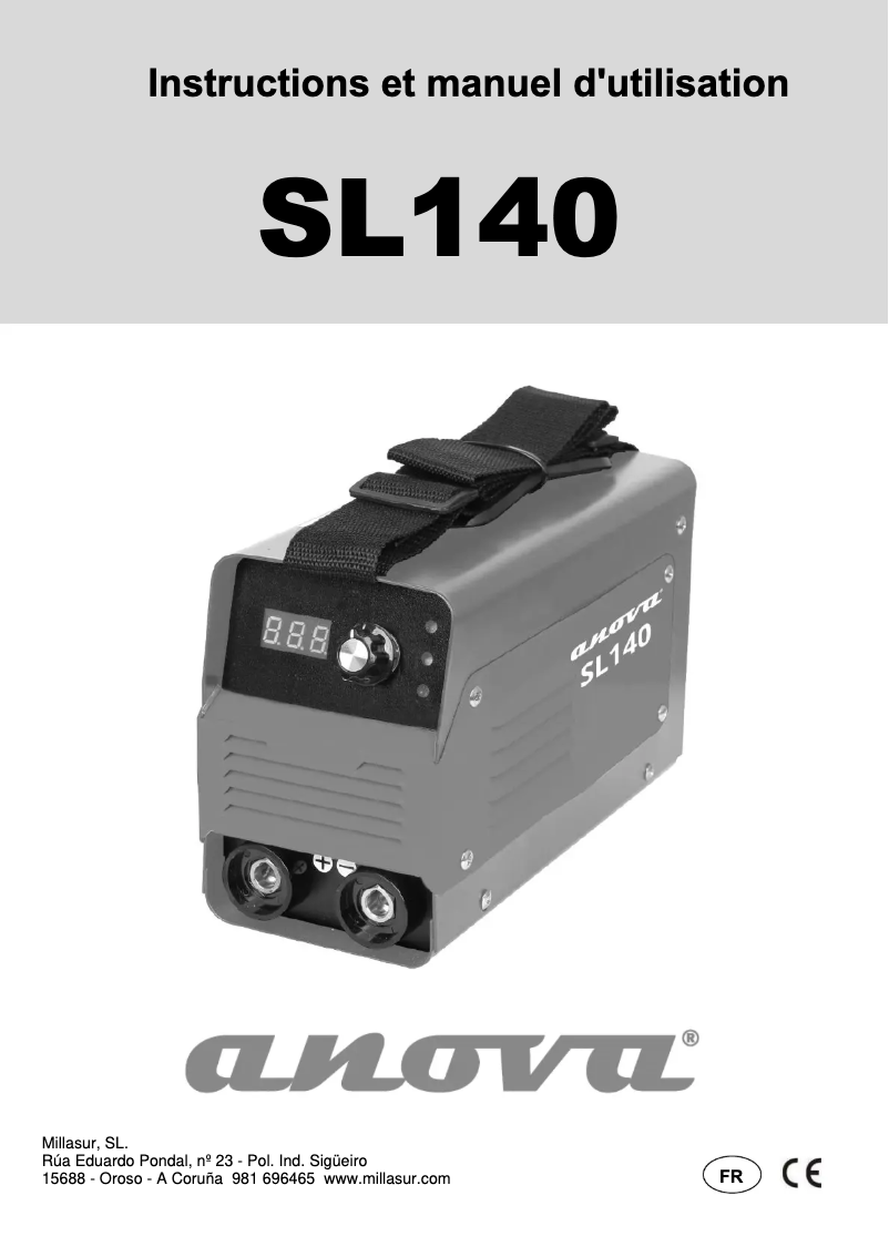 Page 1 of the manual User Manual Anova SL140