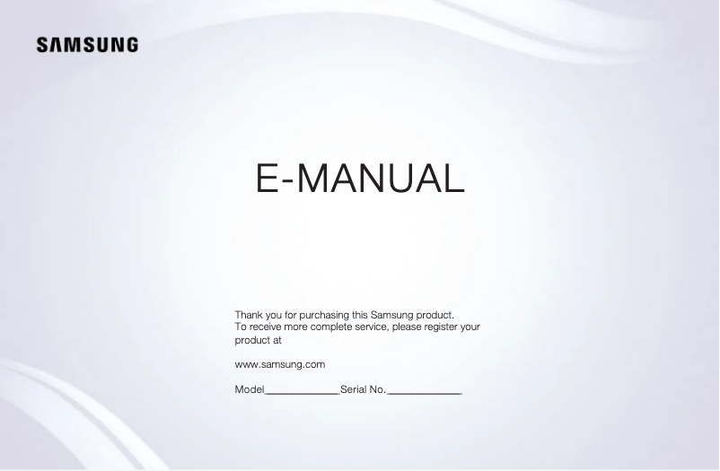 First page image of the manual for UA32K4000DW