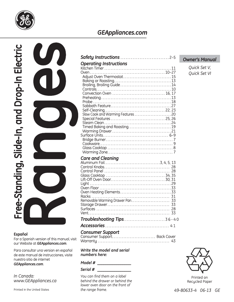 Page 1 of the manual Use and Maintenance Manual Adora JB710STSS
