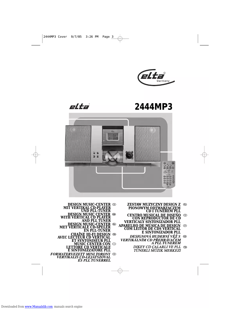 First page image of the manual for 2444MP3